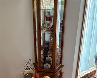 Double Light Curio Cabinet