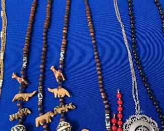 African hand carved necklaces