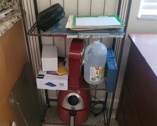 Medium sized, metal rack, contents sold separately