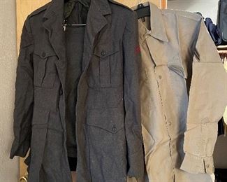 Lots of vintage Marine uniform clothing