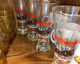 Vintage Budweiser Pilsner glasses
