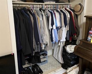 Next to the piano is the other closet of clothes.  Good quality items to be had.
