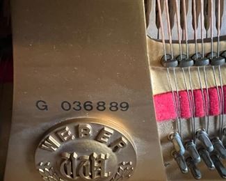 The Weber piano's serial number.