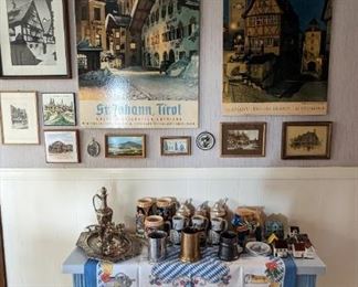 Vintage German Posters, Beer Steins, and Other Collectibles