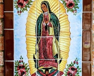 Our Lady of Guadalupe Mosaic 12 Tiles