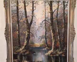 Vollow Oil on Canvas Landscape