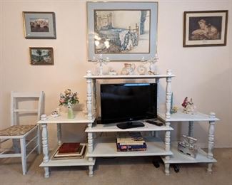 Vintage White Display Stand                                                             Vintage White Accent Chair