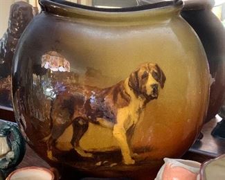 Early J.B. Owens art pottery dog vase
