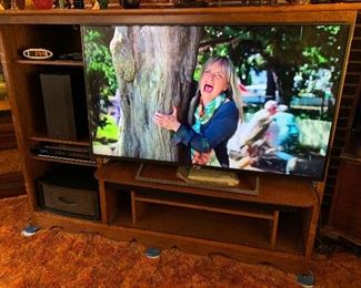 Flatscreen Sony smart TV, entertainment center