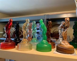 Art deco glass figurines 
