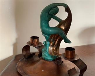 Art deco candle holder
