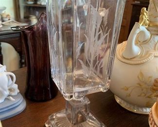 1930's glass vase