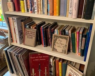 Antique books, German books, vintage car display case