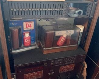 Audio Control Equalizer, Sansui Power Amplifier BA-F1, Sansui audio rack