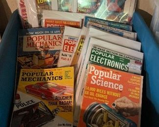 Rod and Custom magazines, popular mechanics, popular science