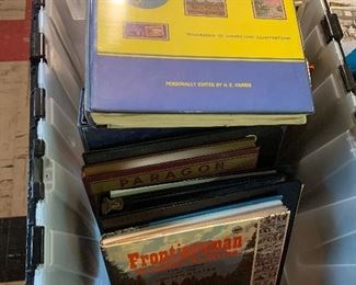 Many boxes of stamp collections 