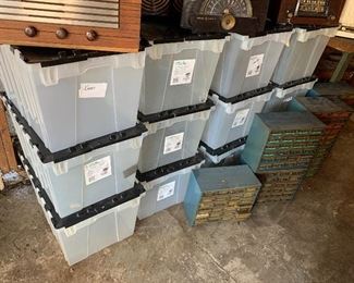 Plastic storage bins