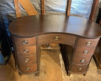 Beautiful antique kidney desk