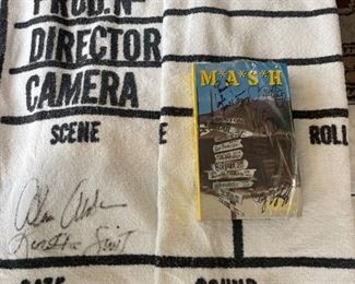 "MASH" VHS & SIGNED TOWEL! ALAN ALDA & LORETTA SWIT!