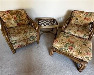 Rattan furniture set made by Lane Tradewinds line