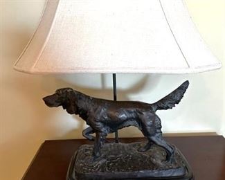 Dog lamp (bronze resin)