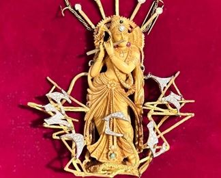 6c Alexander Scottsdale Gold diamond and bone necklace 