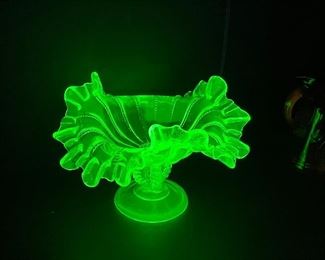 Amazing what a black light will do for your new candy dish