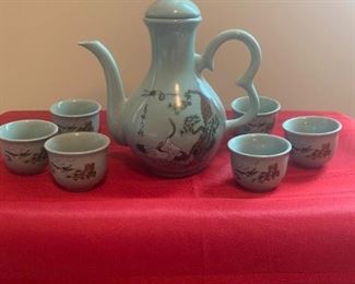 Vintage Japanese Teapot and Cups