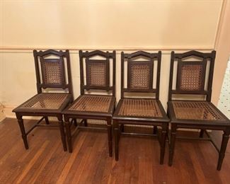 Cane Chairs, Set of 4