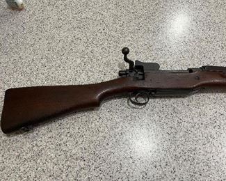 M1917 Eddystone rifle used in WWI. This rifle is in exceptional condition considering it is over 100 years old. Date of manufacturer is December of 1917. Serial number is 967109. All the steel is in exceptional condition including the bore. The bore looks like only a few rounds were shot thru it. No war service apparent. No dings or bluing of any steel surfaces. Parkerized OD green steel. The wood stock does show some dings. You really need to come see this rifle. If you are looking for a deer hunting rifle I have something else to show you. This is a collector's rifle. You just don't see these in this great condition for sale.