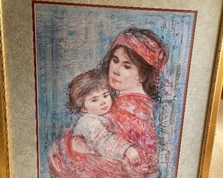 Rebecca & Dana by Edna Hibel 28 x 22