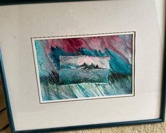 Through Life’s Rough Waters, original watercolor college by Karen Benedetti 16 x 20