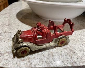 Antique Hubley die cast fire truck