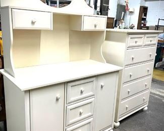 Cream Hutch 6 Drawer Chest