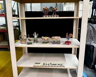 Jim Shore Display Shelf Plus Seven Figurines