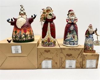 Jim Shore Santas With Birds A Cat