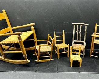 Unique Miniature Wood Chairs