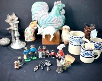 Vintage Cast Iron Amish Figurines Misc. Decor