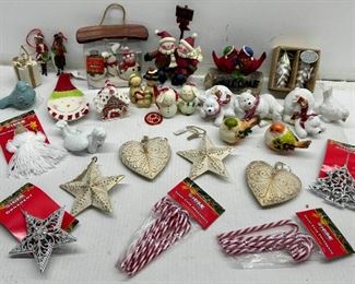 Vtg Christmas Ornaments Figurines