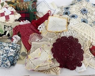 Vtg Doilies, Lace, Embroidery