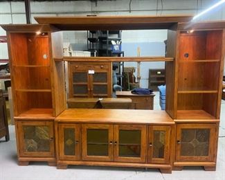Wood Tile Entertainment Center