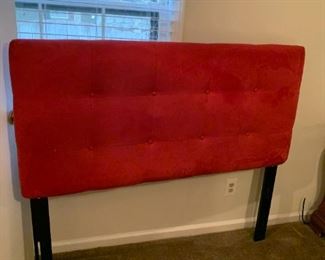 #2	Full Red Headboard w/button Back detail 	 $75.00 			
