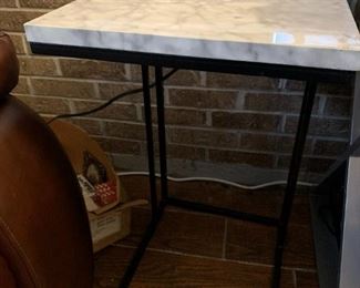 #58	Metal Base w/marble top lap Table15x18x27 	 $30.00 			
