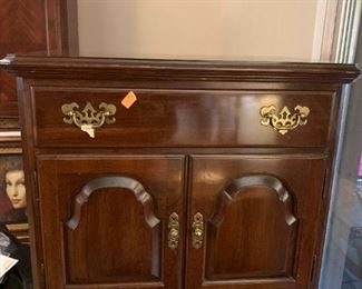 #62	Ethan Allen Bedside Table w/1 drawer & 2 doors - 27x16x26	 $125.00 			

