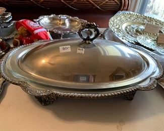 #103	Silverplate Chaffing Electric Dish - Oval	 $30.00 			
