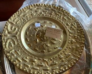 #104	Brass Mayan Aztec Calendar Wall Hanging	 $25.00 			
