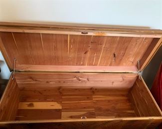 #115	Waterfall Trunk  (as is finish) - 46x18x23	 $50.00 			
