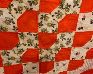 #125	Bow Tie Scrappy hand-pieced & hand quilted Quilt - 62x76	 $65.00 			
