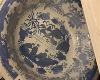 #133	Blue & White Chinese Bowl (as is chips) - 13.5x4.5	 $20.00 			
