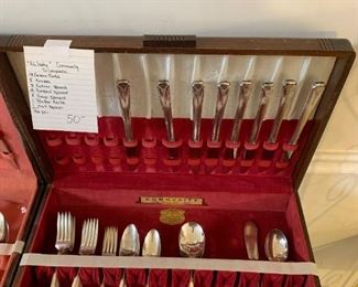 #136	"Mi Lady" Community Silverplate - 45 pcs.   w/box	 $50.00 			
